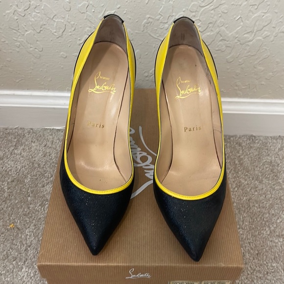 Christian Louboutin Tucsy 100 Glitter Mini Calf 39 - Picture 3 of 8